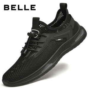 Belle/百丽男鞋2024新款夏季网面透气运动鞋休闲跑步男款百搭潮鞋