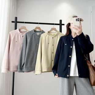 大码女装2025秋新款韩版宽松休闲百搭棒球服外套胖mm显瘦夹克上衣