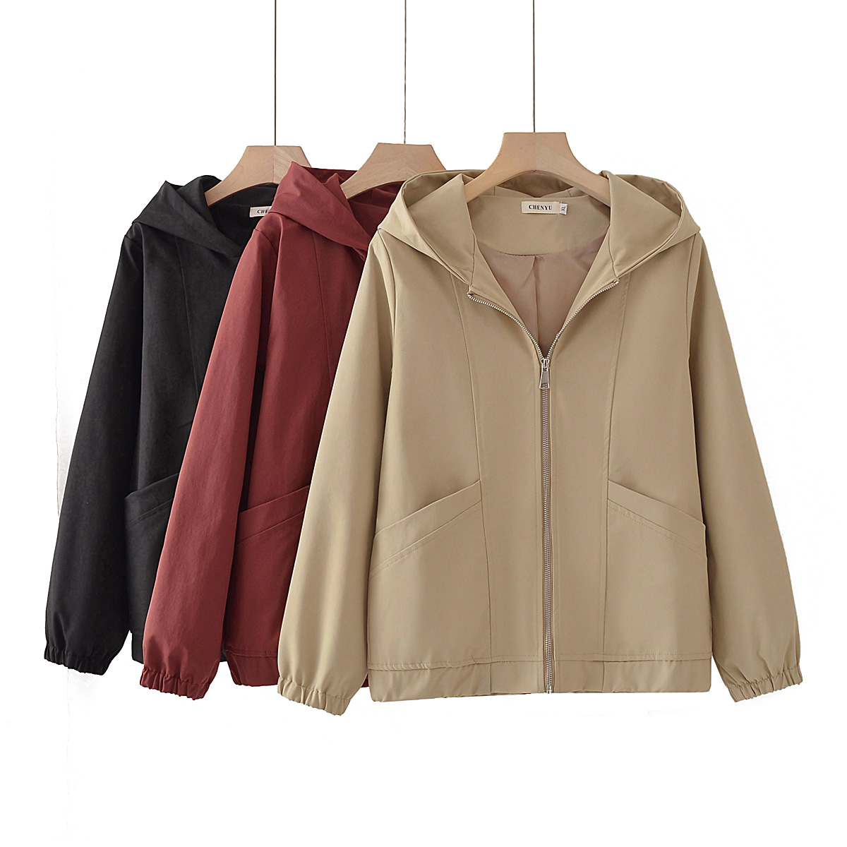 2025秋季新款休闲连帽短外套