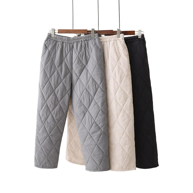 200斤胖MM冬女装韩版新款保暖裤松紧腰菱格压花直筒大码羽绒棉裤,女装/女士精品,棉裤/羽绒裤,淘宝优惠券,粉丝福利购,淘宝优惠卷