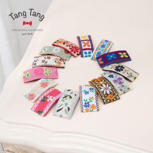 tangtang儿童发饰头饰民族风花朵水滴bb夹子宝宝发夹女童汉服发卡