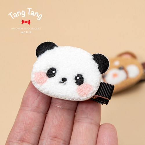 可爱卡通小熊猫碎发夹