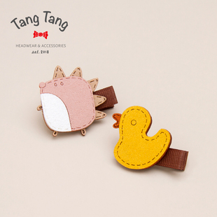 tangtang儿童发饰品 萌萌小刺猬头发夹动物可爱头卡侧边BB夹头饰