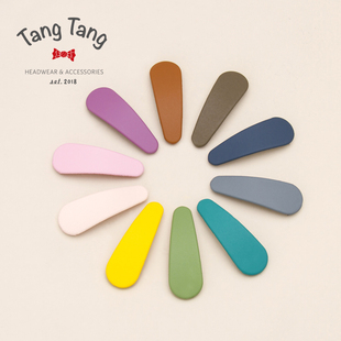 韩国儿童发夹磨砂马卡龙BB夹刘海夹简约亲子发饰女童头饰发夹边夹