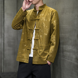 2024秋风男装灯芯绒复古中式唐装汉服盘扣外套C229/Y788/P105，男装夹克，电商C229