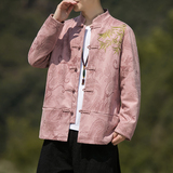 2024秋冬风男装刺绣中式盘扣唐装汉服夹克外套C229/Y756/P105，男装夹克，电商C229