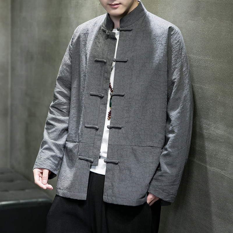 2024春夏风男装棉麻亚麻唐装汉服盘扣夹克外套C229/Y730/P90,男装夹克,电商C229