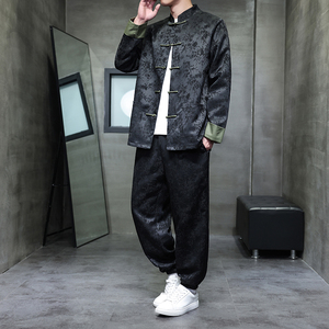 2025秋冬风男装唐装汉服中式套装两件套大码C229-TZ362-P160图片