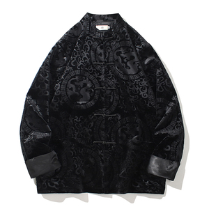 2024秋冬风男装丽丝绒复古中式唐汉服夹克外套C229/Y789/P105图片