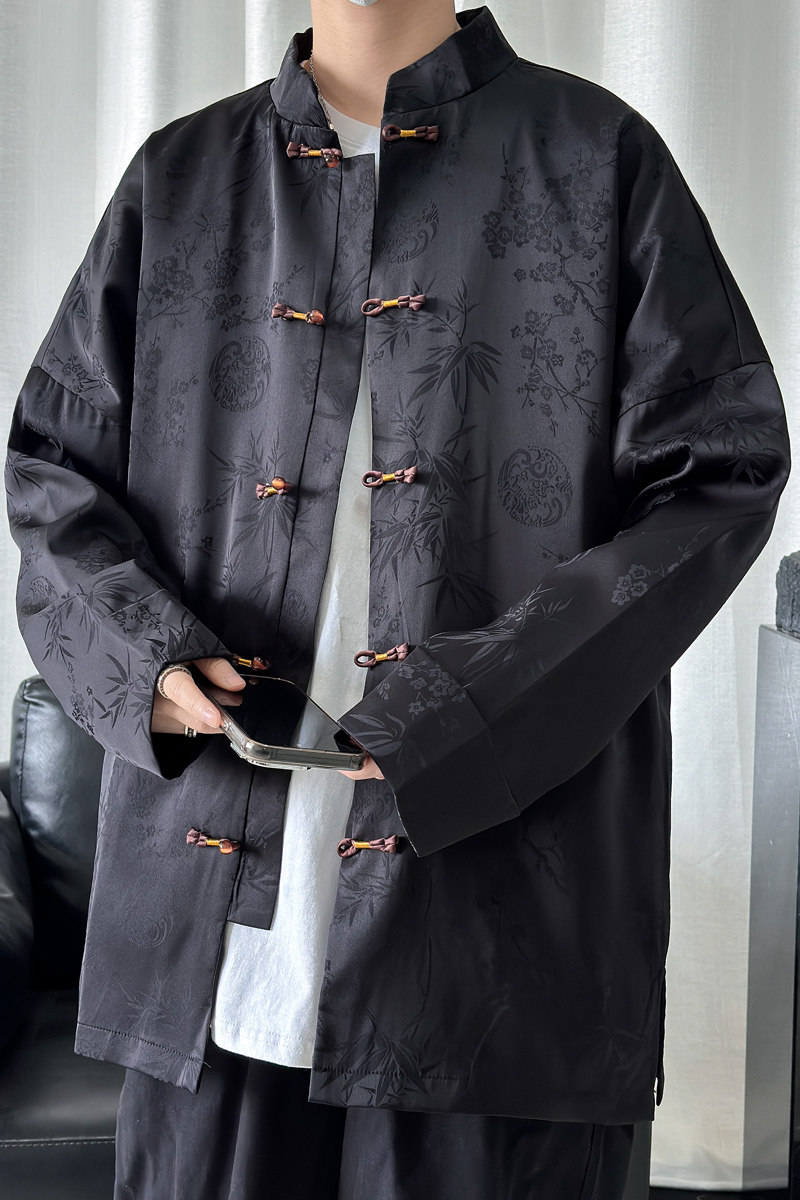 2024春夏新款风男装中式冰丝唐装汉服夹克外套C229/Y771/P100,男装夹克,电商C229