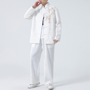 2024春夏风男装中式刺绣唐装汉服套装两件套C229-TZ359-P140图片