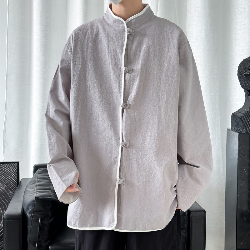 2024春夏新款风男装棉麻亚麻唐装汉服衬衫衬衣C229/Y658/P80图片