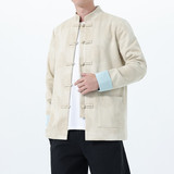 2025秋冬风男装中式唐装鹿皮绒夹克外套大码C229-Y1120-P120，男装夹克，电商C229