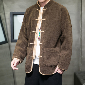 2023秋冬风男装羊羔毛刺绣中式唐装棉衣棉袄C229/Y804/P150图片