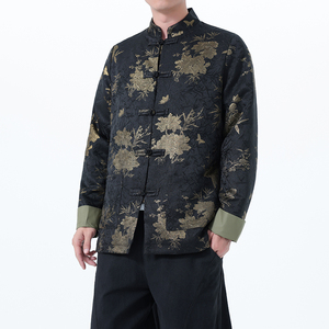 2025秋冬风男装印花唐装汉服夹克外套大码C229-Y1123-P120图片