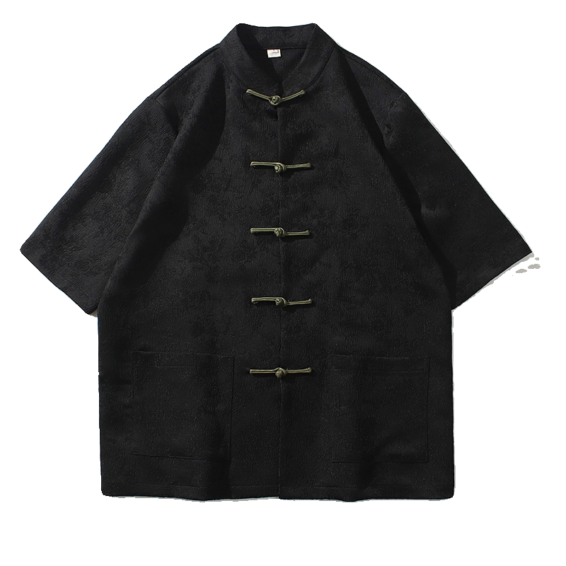 2024春夏风男装复古中式唐装汉服短袖衬衫衬衣C229-Y996-P70,男装衬衫,电商C229