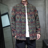 2025秋冬风男装毛呢唐装汉服夹克外套大码C229-Y1119-P125，男装夹克，电商C229