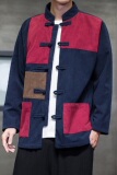 2023秋冬风风男装灯芯绒拼接中式唐装汉服外套C229/Y752/P95，男装夹克，电商C229