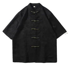 2024春夏风男装提花唐装汉服盘扣中式衬衫衬衣C229-Y996-P70图片