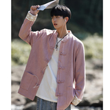 2024冬风男装鹿皮绒复古中式唐装汉服夹克外套C229/Y506/P100，男装夹克，电商C229