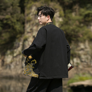 2024秋冬风男装复古中式盘扣唐装汉服夹克外套C229/Y63/P80图片