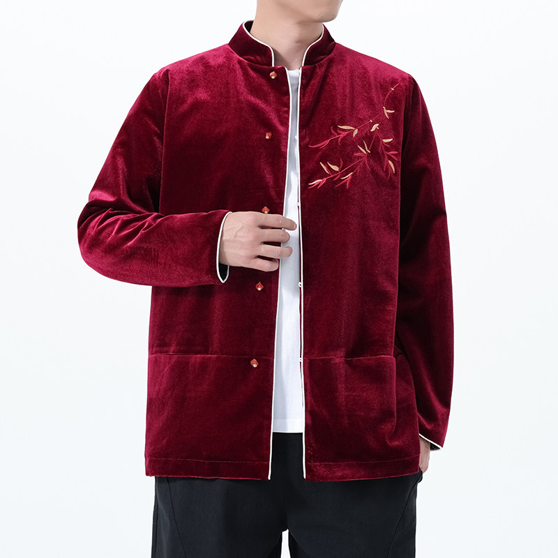 2025秋冬风男装刺绣唐装汉服夹克外套大码C229-Y1118-P115,男装夹克,电商C229