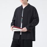 2024春夏风男装棉麻亚麻唐装汉服长袖衬衫衬衣C229-Y1007-P70，男装衬衫，电商C229