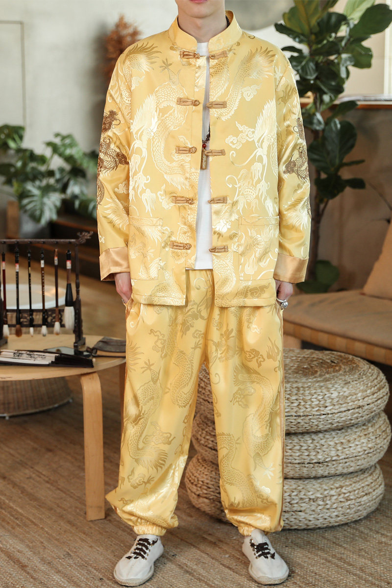 2025秋冬风男装刺绣中式唐装套装两件套大码C229/TZ311/P110,男装休闲套装,电商C229
