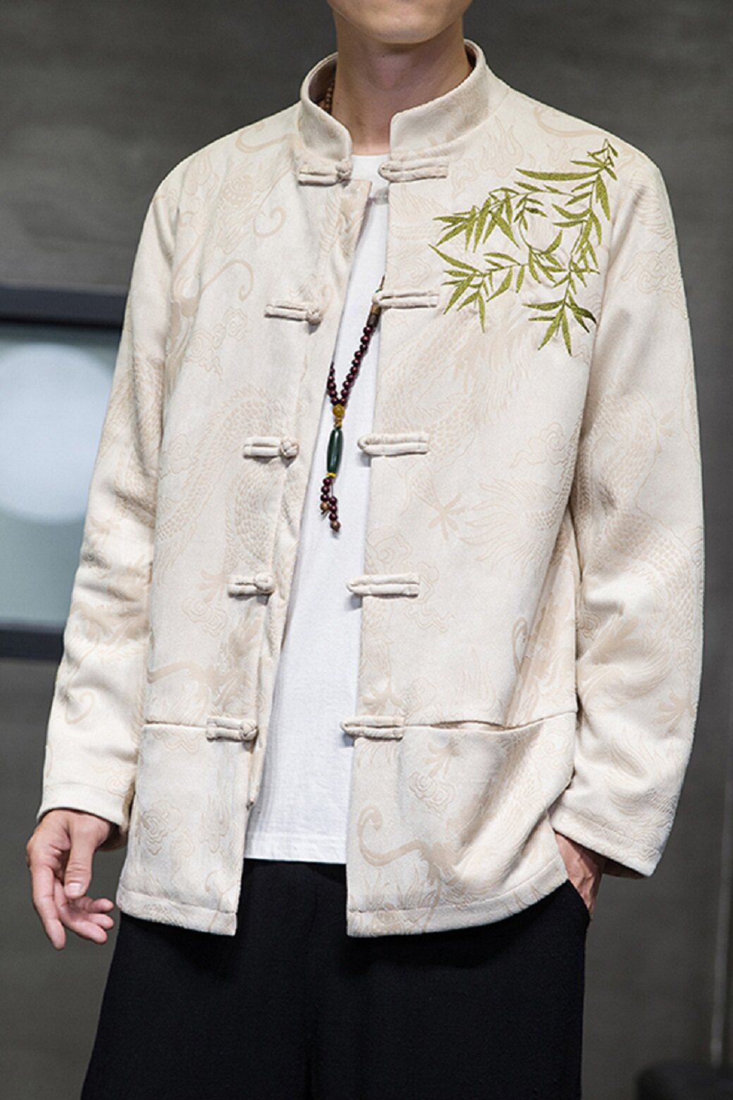 2024秋风男装鹿皮绒复古中式唐装汉服夹克外套C229/Y756/P105,男装夹克,电商C229
