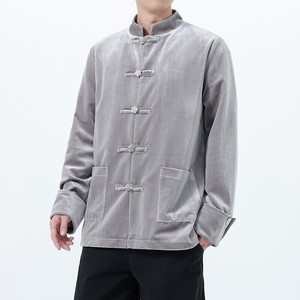 2025秋冬风男装丽丝绒唐装汉服夹克外套大码C229-Y1121-P120图片