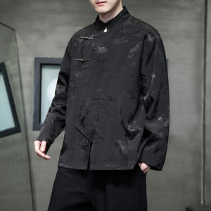 2025秋冬风男装复古唐装中式汉服夹克外套大码C229/Y666/P85