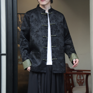 2024夏季风男装提花唐装汉服盘扣中式外套夹克C229/Y764/P100图片