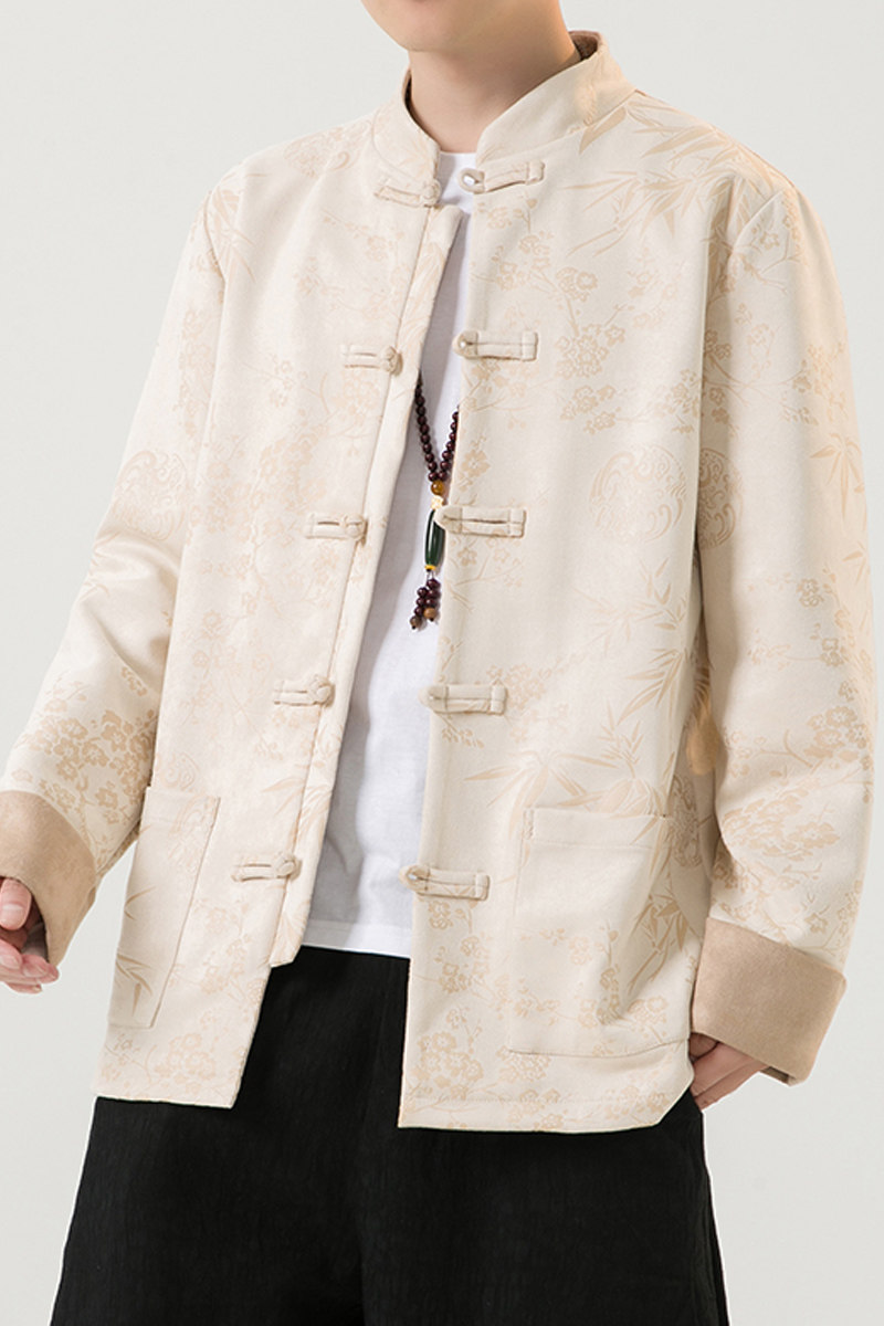 2024秋风男装鹿皮绒中式复古唐装汉服夹克外套C229/Y757/P105,男装夹克,电商C229