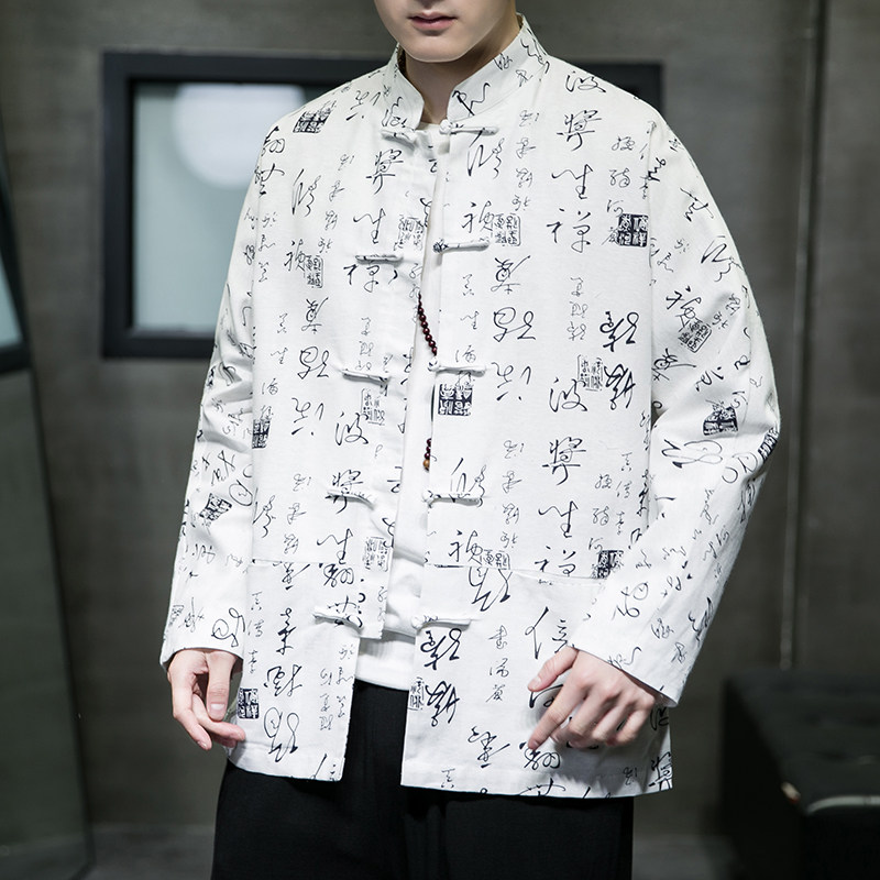 2024秋冬风男装夹克棉麻外套复古中式唐装汉服C229/Y721/P85,男装夹克,电商C229
