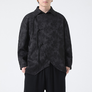 2024春夏风男装中式提花唐装汉服长袖衬衫衬衣C229-Y1012-P80图片