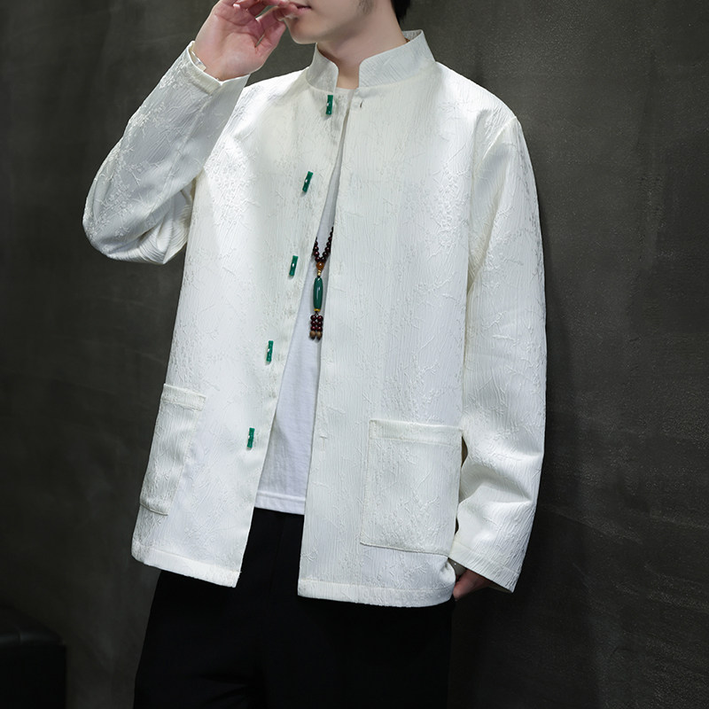 2024春夏风男装提花唐装汉服长袖夹克外套C229-Y1014-P105,男装夹克,电商C229