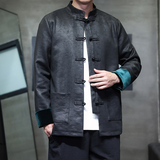 2025秋冬风男装鹿皮绒唐装汉服夹克外套大码C229-Y1115-P120，男装夹克，电商C229