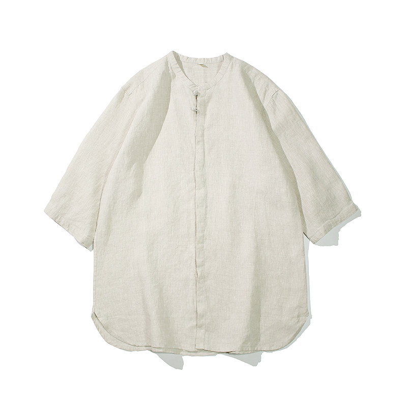 2024夏季风男装棉麻亚麻唐装汉服五分短袖衬衫C229/Y602/P55,男装衬衫,电商C229
