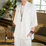 春夏风男装刺绣冰丝唐装汉服风衣男宽松大码C229/Y651/P50，男装衬衫，电商C229
