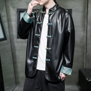 2024秋风男装皮衣夹克外套盘扣复古唐装汉服C229/Y711/P105图片