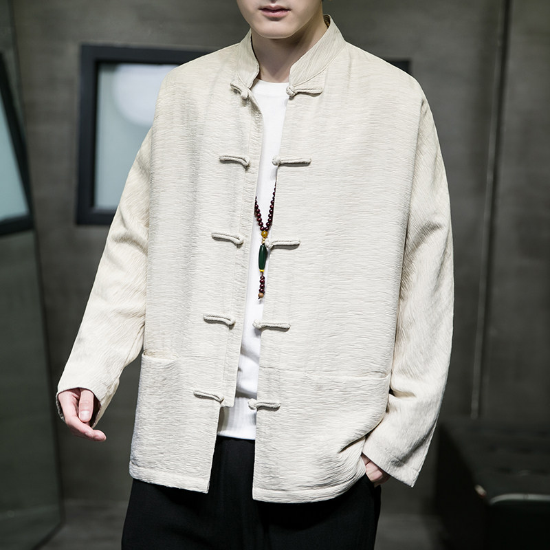 2023春夏风男装唐装汉服复古盘扣夹克外套大码C229/Y731/P90,男装夹克,电商C229