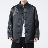 2024春夏风男装中式盘扣印花唐装汉服夹克外套C229-Y909-P110，男装夹克，电商C229