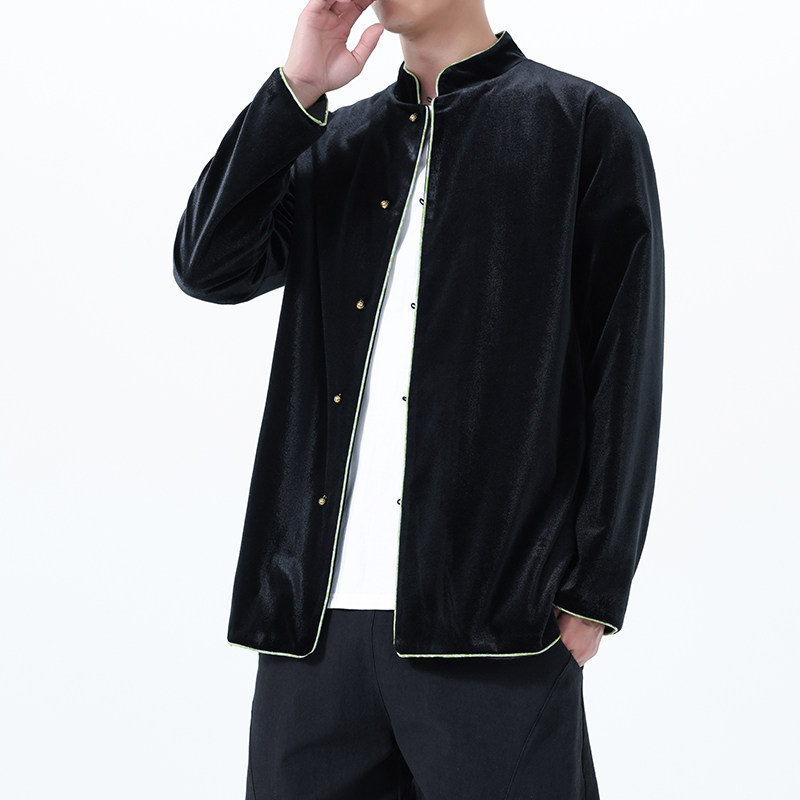 2025秋冬风男装丽丝绒唐装汉服夹克外套大码C229-Y1122-P115,男装夹克,电商C229