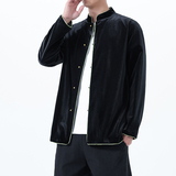 2025秋冬风男装丽丝绒唐装汉服夹克外套大码C229-Y1122-P115，男装夹克，电商C229