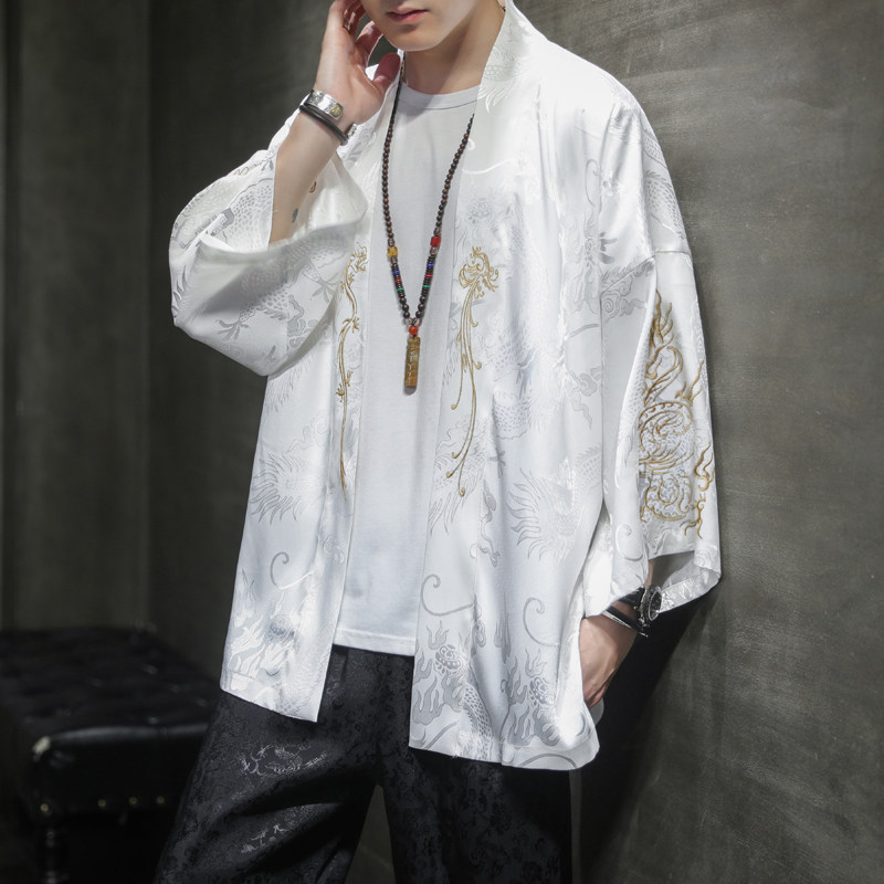 2025秋冬风男装风衣汉服刺绣外套道袍大码宽松C229/F551/P60,男装衬衫,电商C229