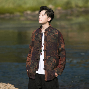 2024秋冬风男装中式盘扣棉布唐装汉服夹克外套C229/Y750/P100图片
