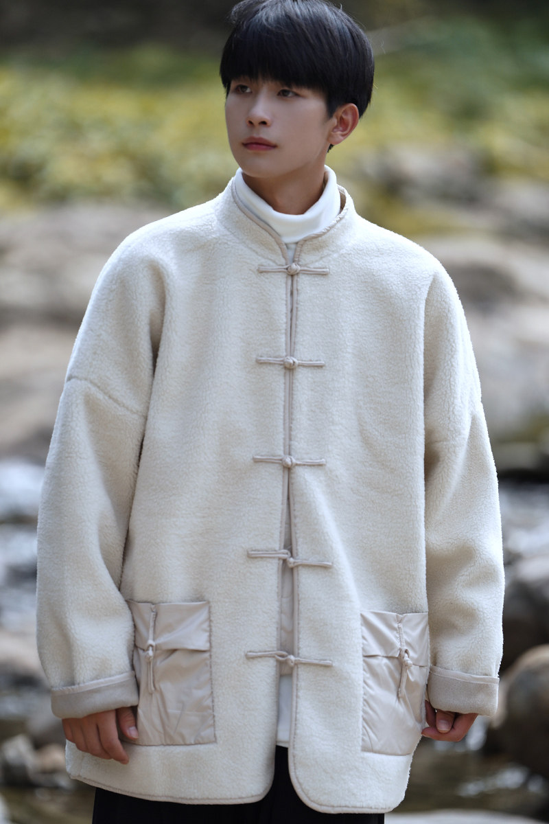 2024秋冬风男装羊羔毛中式唐装汉服夹克外套C229/Y919/P140,男装棉衣,电商C229