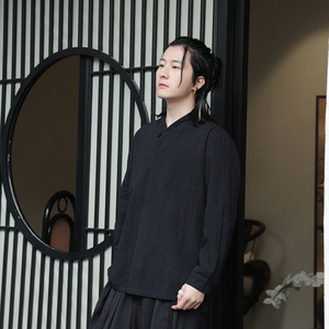 2024春夏风男装棉麻亚麻唐装汉服长袖衬衫衬衣C229-Y1007-P70图片