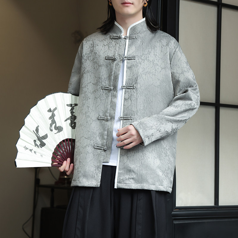 2024夏季风男装提花唐装汉服夹克外套C229-提花夹克组合-P100图片