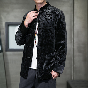 2024秋冬风男装盘扣复古中式唐装汉服夹克外套C229/Y789/P105图片